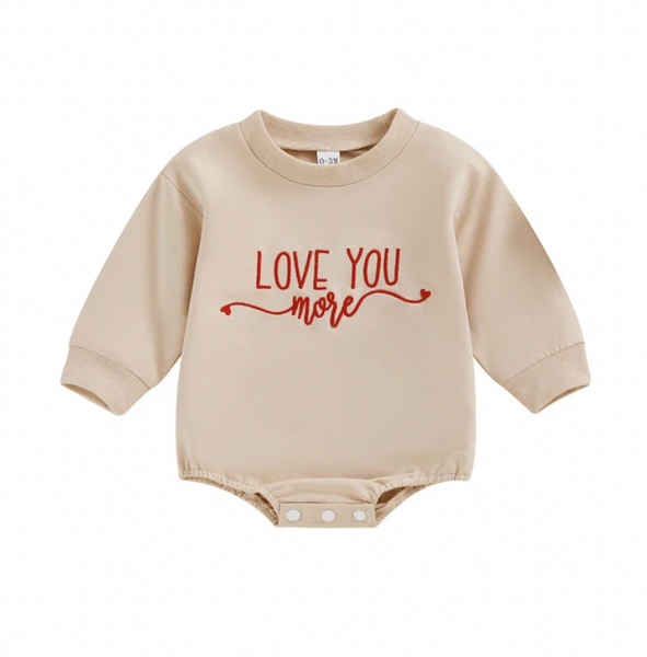 Love You More Embroidered Rompers (3 Colors) - PREORDER