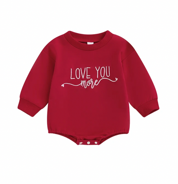 Love You More Embroidered Rompers (3 Colors) - PREORDER