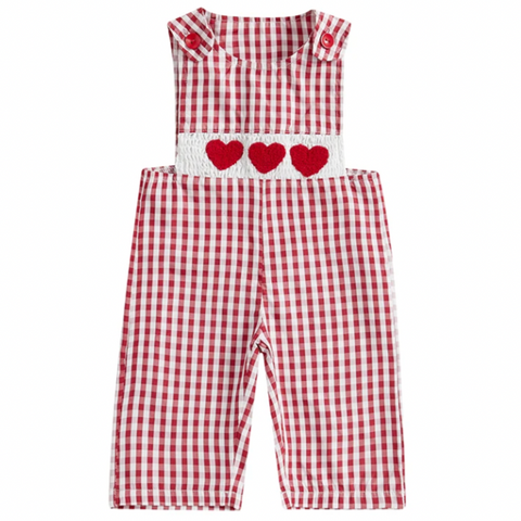 Checkered Hearts Pants Romper - PREORDER