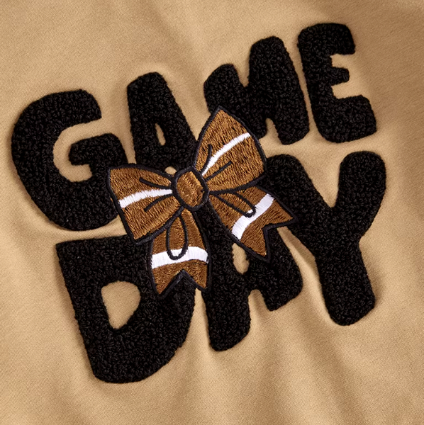 Game Day Perfect Football Bow Embroidered Bells Outfit - PREORDER