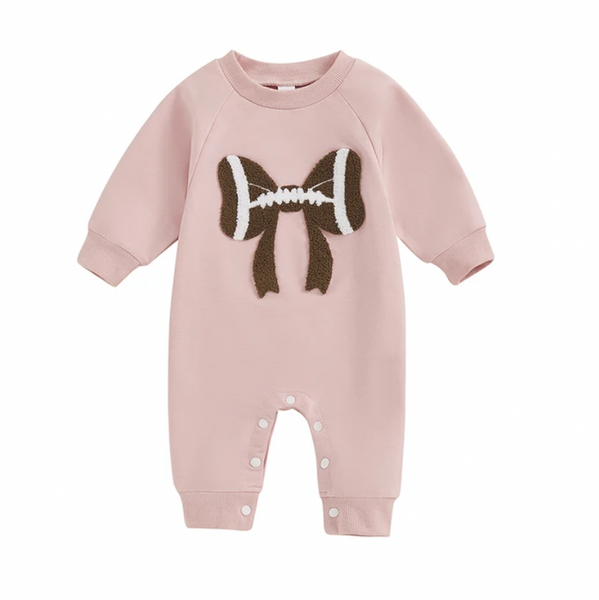 Perfect Football Bow Pants Romper (3 Colors) - PREORDER