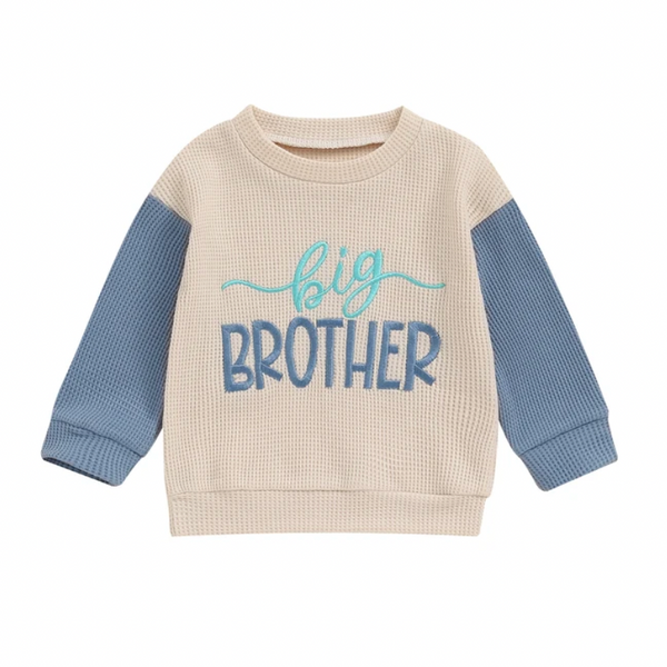 Big/Lil Sister & Brother Embroidered Waffle Pullovers & Rompers - PREORDER