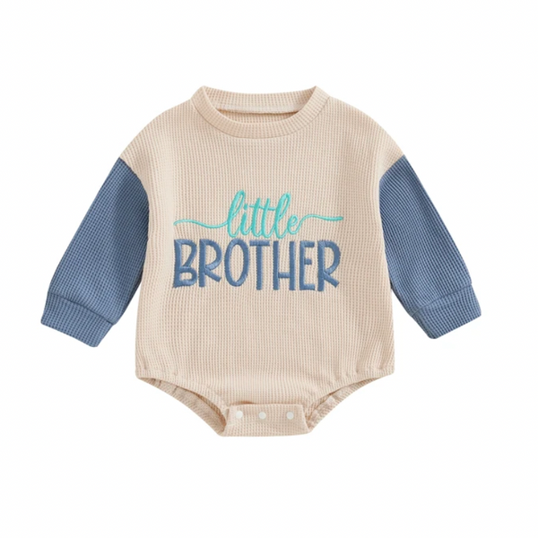 Big/Lil Sister & Brother Embroidered Waffle Pullovers & Rompers - PREORDER