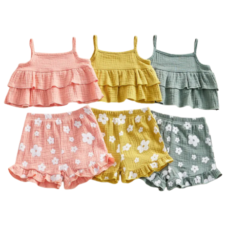 Floral Daisy Outfits (3 Colors) - PREORDER