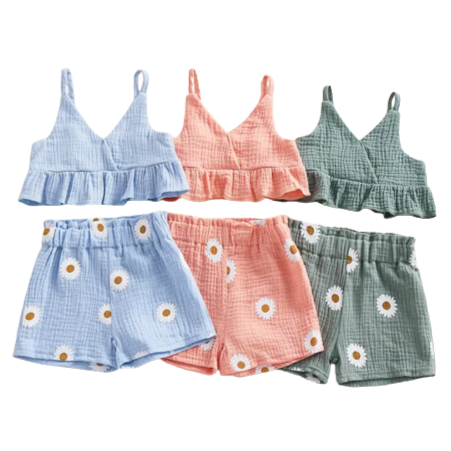 Floral Sunflower Outfits (3 Colors) - PREORDER