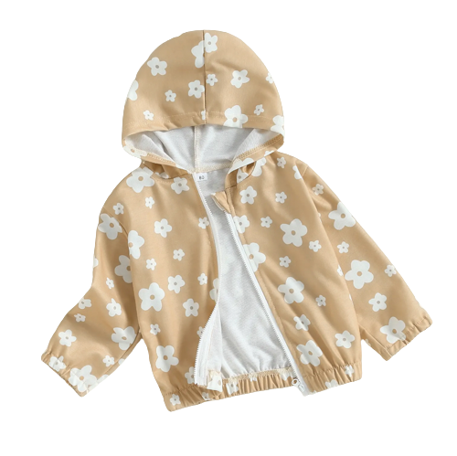 Floral Daisy Hooded Jacket - PREORDER