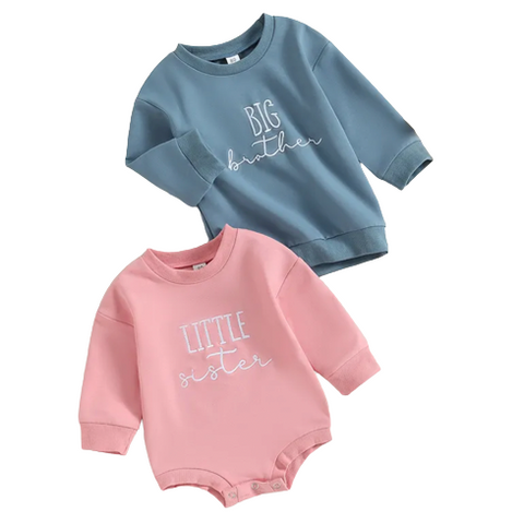 Big Brother & Little Sister Romper & Sweater - PREORDER