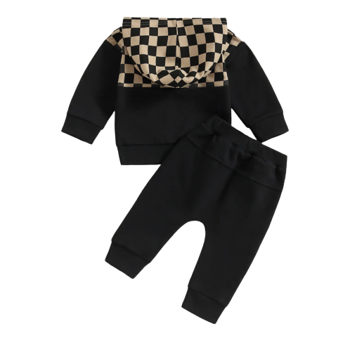 Black & Cream Checkered Outfit - PREORDER