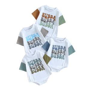 Bubba Bubba Bubba Rompers (4 Colors) - PREORDER