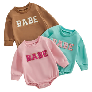 BABE Patch Rompers (3 Colors) - PREORDER