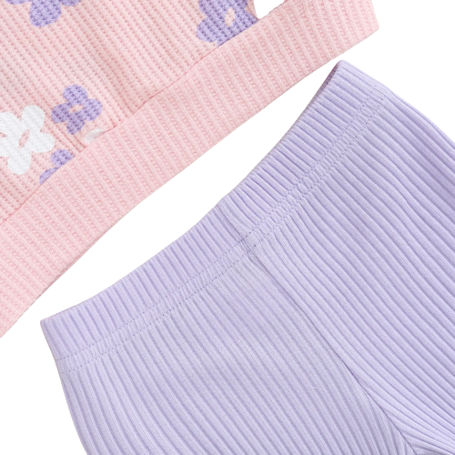 Pastel Floral Waffle Outfit - PREORDER