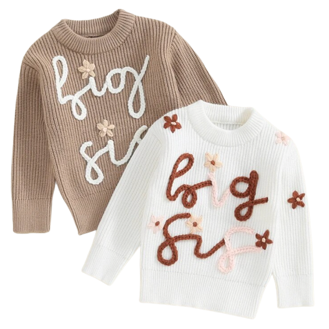 Big Sis Knit Sweaters (2 Colors) - PREORDER