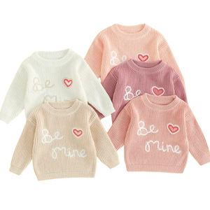 Be MINE Embroidered Sweaters (5 Colors) - PREORDER