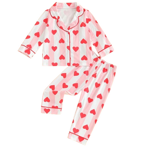 Stripes & Hearts Pajamas - PREORDER