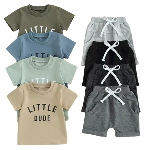 Little Dude Casual Outfits (4 Colors) - PREORDER