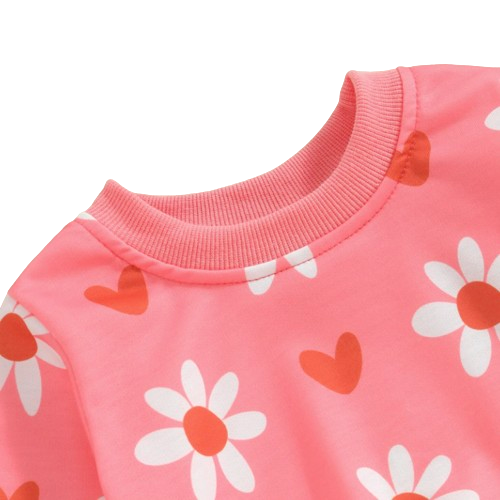 Pink Daisies & Hearts Outfit - PREORDER