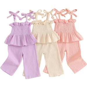 Solid Spring Scrunch Outfits (3 Colors) - PREORDER