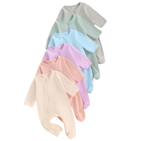 Soft Solid Rompers (6 Colors) - PREORDER