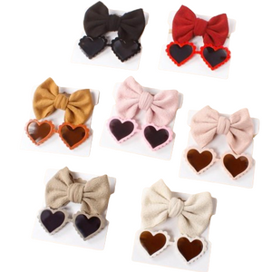 Sweetheart Sunnies & Solid Bows (7 Colors) - PREORDER