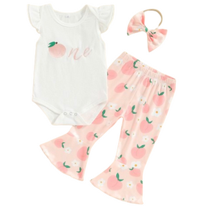 Peachy ONE Outfit & Bow - PREORDER