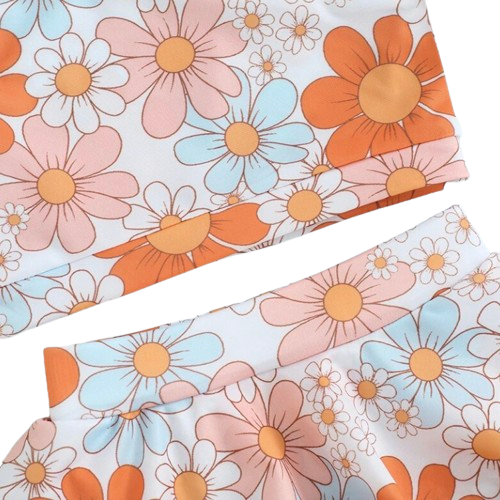 Colorful Daisies Swim Outfit - PREORDER