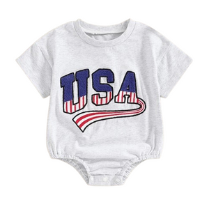 USA Patch Romper - PREORDER
