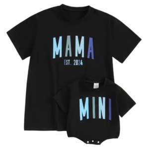 Boy MAMA & MINI est 2024 Matching Romper & T-Shirt - PREORDER