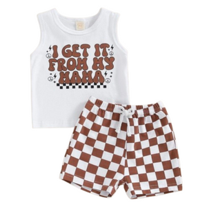 I Get it from my Mama Checkered Outfit - PREORDER