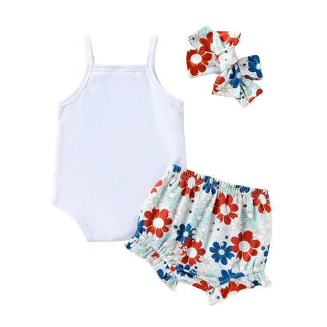 USA Daisies Tank Outfit & Bow - PREORDER