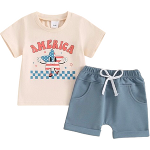 Creamy America Checkered Outfit - PREORDER