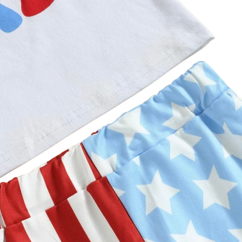 American Babe Flag Bells Outfit & Bow - PREORDER