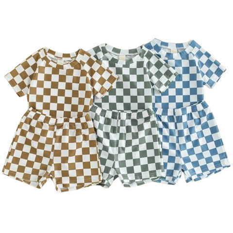 Casual Checkered Outfits (3 Colors) - PREORDER