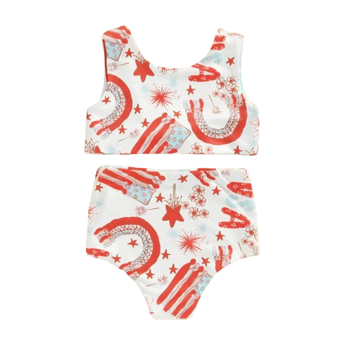 Boho USA & Stripes Reversible Swimsuit - PREORDER