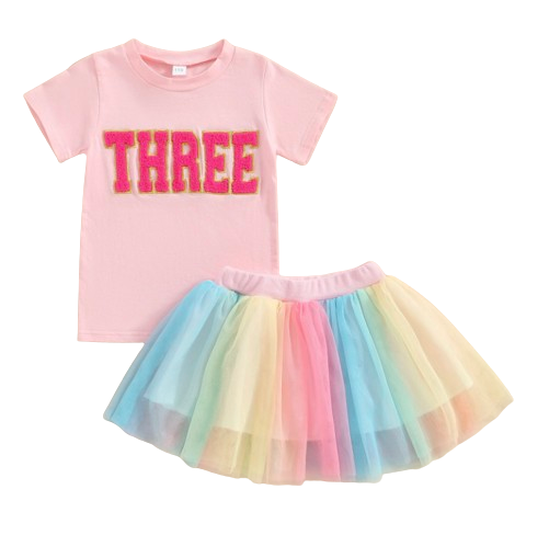 How Old are YOU Patch Tutu Skirt Outfit - PREORDER