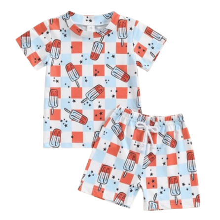 Checkered USA Popsicles Outfit - PREORDER