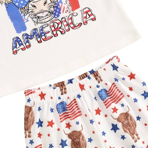 Oh My American Flags & Bulls Bells Outfit - PREORDER