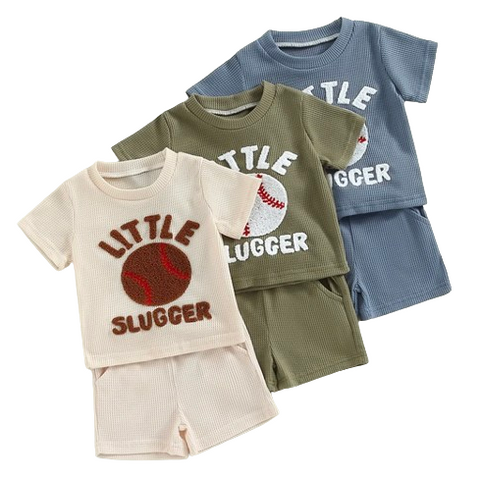 Little Slugger Waffle Outfits (3 Colors) - PREORDER