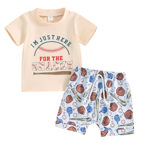 Here for the Snacks Baseball Game Plan Outfit - PREORDER