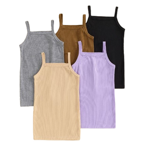 Solid Ribbed Tank Dresses (5 Colors) - PREORDER