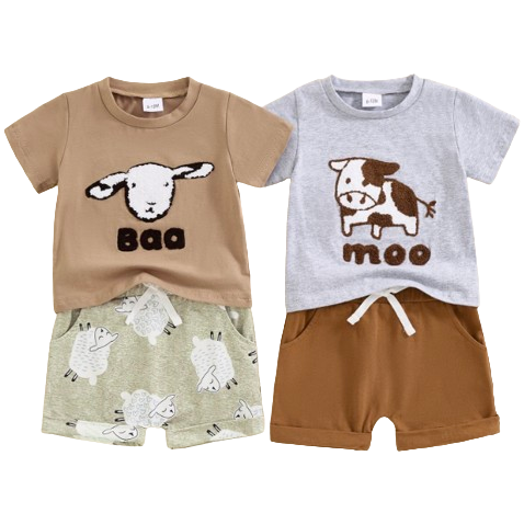 Baa & Moo Outfits (2 Styles) - PREORDER