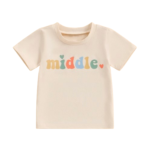 Big, Middle & Lil Matching T-Shirts & Romper (3 Styles) - PREORDER