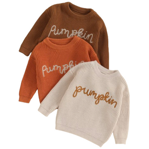 Pumpkin Knit Sweaters (3 Colors) - PREORDER