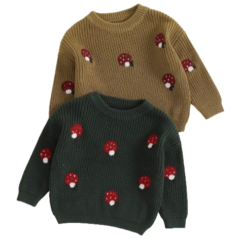 Mushrooms Knit Sweaters (2 Colors) - PREORDER