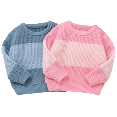 Two Tone Knit Sweaters (2 Colors) - PREORDER