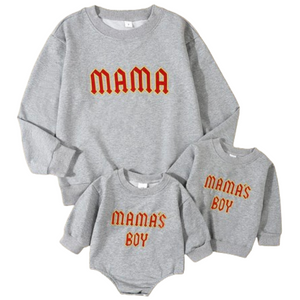 Mama & Mamas Boy Matching Pullovers & Romper - PREORDER