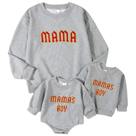 Mama & Mamas Boy Matching Pullovers & Romper - PREORDER