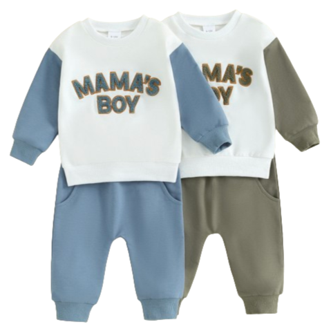 Mamas Boy Two Tone Jogger Outfits (2 Colors) - PREORDER