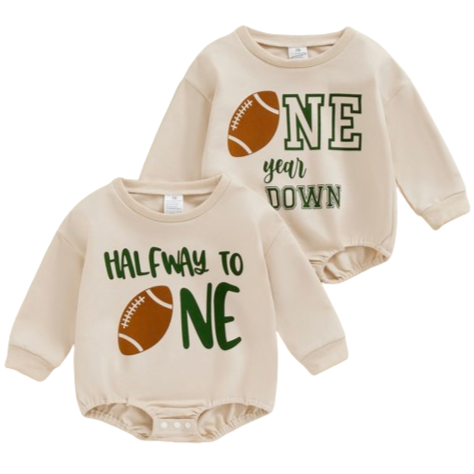 Football Birthday Rompers (2 Styles) - PREORDER