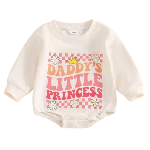 Daddys Little Princess Checkered Romper - PREORDER