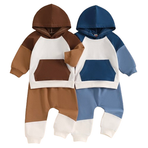 Three Tone Hooded Jogger Outfits (2 Colors) - PREORDER